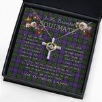 To My Beautiful Soulmate Necklace In Your Eyes I Have Found My Home Clan MacCallum of Berwick Tartan Cross Dancing Necklace