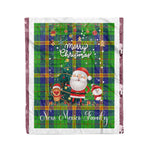 Personalized Gift Tartan Plaid Blanket Clan New Mexico With Funny Santa Snowman Reindeer Merry Christmas Fleece Blanket, Home Living Room, Plaid Blanket, Tartan Blanket, Scottish Blanket, Buffalo fleece blanket, Christmas Blanket