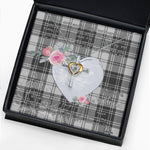 Gift For My Beautiful Girlfriend Necklace Valentine Necklace Clan Glen Grey Tartan Cross Dancing Necklace Scottish Tartan Jewelry