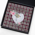 Gift For My Beautiful Girlfriend Necklace Valentine Necklace Clan Little Dress Tartan Cross Dancing Necklace Scottish Tartan Jewelry