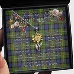 To My Beautiful Soulmate Sunflower Necklace In Your Eyes I Have Found My Home Clan Ferguson Tartan Jewelry For Girlfriend