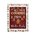 Personalized Gift Tartan Plaid Blanket Clan MacIver Red With Christmas Cookie Baking Crew Christmas Gift Blanket, Plaid Blanket, Christmas Fleece Blanket, Christmas Blanket, Tartan Blanket, Scottish Blanket, Scotland Blanket, Family Name Blanket, Custom Blanket, Personalized Blanket