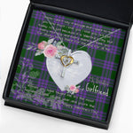 Gift For My Beautiful Girlfriend Necklace Valentine Necklace Clan Elphinstone Tartan Cross Dancing Necklace Scottish Tartan Jewelry