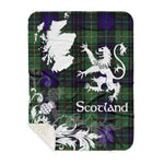 Sherpa Blanket - Tartan Blanket Thistle and Lion Scottish Clan Monteith Old Plaid Blanket, plaid sherpa blanket queen,purple sherpa blanket,queen sherpa blanket,queen size sherpa blanket,red sherpa blanket,scottish tartan blankets,sherpa blanket,sherpa christmas blanket