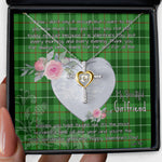 Gift For My Beautiful Girlfriend Necklace Valentine Necklace Clan Galloway District Tartan Cross Dancing Necklace Scottish Tartan Jewelry
