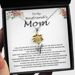 Sunflower Pendant Necklace - Mom Necklace, Mother-In-Law Necklace, Necklace Gift To My Boyfriend's Mom Gift, Future Mother-In-Law Necklace
