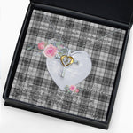Gift For My Beautiful Girlfriend Necklace Valentine Necklace Clan Sandilands Grey Tartan Cross Dancing Necklace Scottish Tartan Jewelry