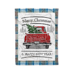 Tartan Blanket Vintage Red Truck with Christmas Tree Family Scottish Clan Stewart Muted Blue plaid blanket, red plaid blanket, buffalo plaid blanket, green plaid blanket, plaid fleece blanket, blue plaid blanket, red tartan blanket, tartan plaid blanket, black and white plaid blanket, , christmas plaid blanket, orange plaid blanket, tartan plaid throw blanket, pink plaid blanket, brown plaid blanket, buffalo check blanket