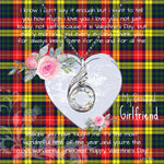 Rising Phoenix Necklace - Valentine Necklace Clan Buchanan Modern Tartan Gift for Girlfriend, Gift for My Wife Rising Phoenix Necklace