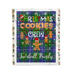 Personalized Gift Tartan Plaid Blanket Clan Turnbull Hunting With Christmas Cookie Baking Crew Christmas Gift Blanket, Plaid Blanket, Christmas Fleece Blanket, Christmas Blanket, Tartan Blanket, Scottish Blanket, Scotland Blanket, Family Name Blanket, Custom Blanket, Personalized Blanket