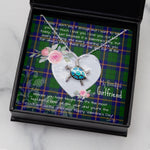 Sea Turtle Necklace Gift for My Beautiful Girlfriend Valentines Necklace Clan Carmichael Modern Tartan Blue Turtle Necklace