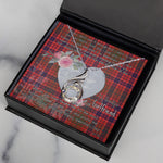 Rising Phoenix Necklace - Valentine Necklace Clan Lumsden Tartan Gift for Girlfriend, Gift for My Wife Rising Phoenix Necklace