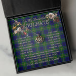 To My Beautiful Soulmate Necklace In Your Eyes I Have Found My Home Clan Marjoribanks Modern Tartan Crown Pendant Necklace