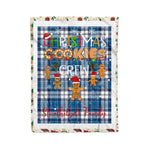Personalized Gift Tartan Plaid Blanket Clan Strathclyde With Christmas Cookie Baking Crew Christmas Gift Blanket, Plaid Blanket, Christmas Fleece Blanket, Christmas Blanket, Tartan Blanket, Scottish Blanket, Scotland Blanket, Family Name Blanket, Custom Blanket, Personalized Blanket