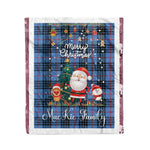 Personalized Gift Tartan Plaid Blanket Clan MacKie Ancient With Funny Santa Snowman Reindeer Merry Christmas Fleece Blanket, Home Living Room, Plaid Blanket, Tartan Blanket, Scottish Blanket, Buffalo fleece blanket, Christmas Blanket