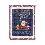 Personalized Gift Tartan Plaid Blanket Clan MacCormick With Funny Santa Snowman Reindeer Merry Christmas Fleece Blanket, Home Living Room, Plaid Blanket, Tartan Blanket, Scottish Blanket, Buffalo fleece blanket, Christmas Blanket