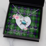 Sea Turtle Necklace Gift for My Beautiful Girlfriend Valentines Necklace Clan Donald MacDonald Tartan Blue Turtle Necklace