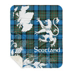 Sherpa Blanket - Tartan Blanket Thistle and Lion Scottish Clan Ferguson Ancient Plaid Blanket, plaid sherpa blanket queen,purple sherpa blanket,queen sherpa blanket,queen size sherpa blanket,red sherpa blanket,scottish tartan blankets,sherpa blanket,sherpa christmas blanket