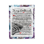 Scotstee Shop - Personalized Gift Letter Love Quote For Girlfriend Matching Hands Couple Gift Fleece Blanket
