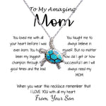 Opal Turtle Necklace - Mom Necklace - Gift For Mom From Son - You Have Been My Biggest Champion Mother's Day Gift