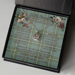 To My Beautiful Soulmate In Your Eyes I Have Found My Home Clan Kelly Tartan Crown Pendant Necklace