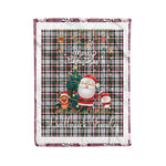 Personalized Gift Tartan Plaid Blanket Clan Borthwick With Funny Santa Snowman Reindeer Merry Christmas Fleece Blanket, Home Living Room, Plaid Blanket, Tartan Blanket, Scottish Blanket, Buffalo fleece blanket, Christmas Blanket