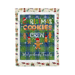 Fleece Blanket - Personalized Gift Tartan Plaid Blanket Clan Marjoribanks Ancient With Christmas Cookie Baking Crew Christmas Gift Fleece Blanket