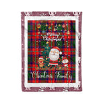 Personalized Gift Tartan Plaid Blanket Clan Charteris With Funny Santa Snowman Reindeer Merry Christmas Fleece Blanket, Home Living Room, Plaid Blanket, Tartan Blanket, Scottish Blanket, Buffalo fleece blanket, Christmas Blanket