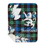 Sherpa Blanket - Tartan Blanket Thistle and Lion Scottish Clan Guthrie Ancient Plaid Blanket, plaid sherpa blanket queen,purple sherpa blanket,queen sherpa blanket,queen size sherpa blanket,red sherpa blanket,scottish tartan blankets,sherpa blanket,sherpa christmas blanket