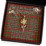 To My Beautiful Soulmate Sunflower Necklace In Your Eyes I Have Found My Home Clan Auchinleck Tartan Jewelry For Girlfriend, Tartan Sunflower Pendant Necklace, Scottish Tartan Jewelry, valentine necklace, necklace girlfriend, necklace for wife, cute necklaces for girlfriend, jewelry for girlfriend, to my soulmate necklace, to my future wife necklace