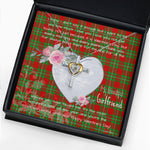 Gift For My Beautiful Girlfriend Necklace Valentine Necklace Clan Callander Tartan Cross Dancing Necklace Scottish Tartan Jewelry