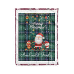 Personalized Gift Tartan Plaid Blanket Clan MacDonald Of The Isles Ancient With Funny Santa Snowman Reindeer Merry Christmas Fleece Blanket, Home Living Room, Plaid Blanket, Tartan Blanket, Scottish Blanket, Buffalo fleece blanket, Christmas Blanket