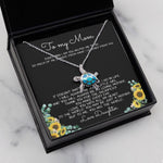 To My Mom Necklace You Are The World Mother Gift Sea Turtle Necklace
