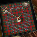 To My Beautiful Soulmate Necklace In Your Eyes I Have Found My Home Clan MacDuff Tartan Wishbone Dancing Necklace