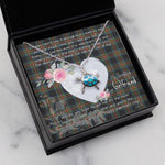 Sea Turtle Necklace Gift for My Beautiful Girlfriend Valentines Necklace Clan Lyle Tartan Blue Turtle Necklace