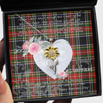 Valentine Necklace Gift for Girlfriend Sunflower Necklace Clan Stewart High Stewards Tartan Sunflower Pendant Necklace Jewelry For Girlfriend