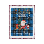 Personalized Gift Tartan Plaid Blanket Clan Ramsay Ancient With Funny Santa Snowman Reindeer Merry Christmas Fleece Blanket, Home Living Room, Plaid Blanket, Tartan Blanket, Scottish Blanket, Buffalo fleece blanket, Christmas Blanket