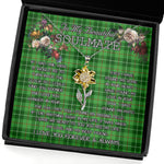 To My Beautiful Soulmate Sunflower Necklace In Your Eyes I Have Found My Home Clan Boyle Tartan Jewelry For Girlfriend, Tartan Sunflower Pendant Necklace, Scottish Tartan Jewelry, valentine necklace, necklace girlfriend, necklace for wife, cute necklaces for girlfriend, jewelry for girlfriend, to my soulmate necklace, to my future wife necklace