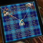 To My Beautiful Soulmate Necklace In Your Eyes I Have Found My Home Clan McKerrell Tartan Wishbone Dancing Necklace