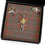 To My Beautiful Soulmate Sunflower Necklace In Your Eyes I Have Found My Home Clan MacKintosh Weathered Tartan Jewelry For Girlfriend, Tartan Sunflower Pendant Necklace, Scottish Tartan Jewelry, valentine necklace, necklace girlfriend, necklace for wife, cute necklaces for girlfriend, jewelry for girlfriend, to my soulmate necklace, to my future wife necklace