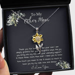 Bonus Mom Necklace, Gift To My Other Mother Necklace, Gift For Bonus Mom Second Mom - Sunflower Pendant Necklace
