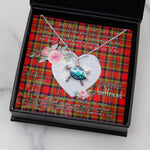 Sea Turtle Necklace Gift for My Beautiful Girlfriend Valentines Necklace Clan Hepburn Tartan Blue Turtle Necklace