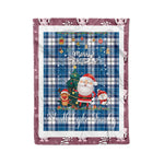 Personalized Gift Tartan Plaid Blanket Clan Strathclyde With Funny Santa Snowman Reindeer Merry Christmas Fleece Blanket, Home Living Room, Plaid Blanket, Tartan Blanket, Scottish Blanket, Buffalo fleece blanket, Christmas Blanket