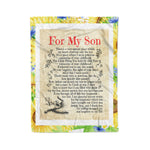 Scotstee Shop - Personalized gift letter for My Son fleece blanket