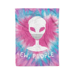 Scotstee Shop - Scotstee Shop Blanket Alien Ew, People - Alien Edition Pink Heart Tie Dye Rainbow Hippie Fleece Blanket