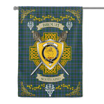 House Flag - Broun Irish Shield Celtic Cross Tartan Garden Flag St Patrick's Day Garden Flag