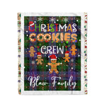 Personalized Gift Tartan Plaid Blanket Clan Blair With Christmas Cookie Baking Crew Christmas Gift Blanket, Plaid Blanket, Christmas Fleece Blanket, Christmas Blanket, Tartan Blanket, Scottish Blanket, Scotland Blanket, Family Name Blanket, Custom Blanket, Personalized Blanket