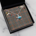 Sea Turtle Necklace To My Beautiful Soulmate Necklace In Your Eyes I Have Found My Home Clan Kennedy Weathered Tartan Blue Turtle Necklace
