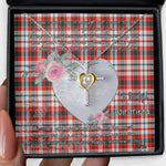 Gift For My Beautiful Girlfriend Necklace Valentine Necklace Clan Renton Tartan Cross Dancing Necklace Scottish Tartan Jewelry