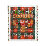 Personalized Gift Tartan Plaid Blanket Clan Crosby With Christmas Cookie Baking Crew Christmas Gift Blanket, Plaid Blanket, Christmas Fleece Blanket, Christmas Blanket, Tartan Blanket, Scottish Blanket, Scotland Blanket, Family Name Blanket, Custom Blanket, Personalized Blanket